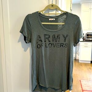 Women’s Sundry Army of Lovers Tee size 2